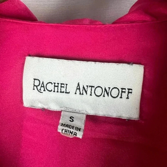 Rachel Antonoff Hot Pink Top Pajama Blouse women’s Small - Picture 4 of 9